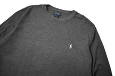 画像2: Used Polo Ralph Lauren L/S Thermal Charcoal (2)