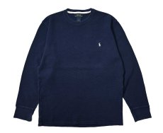 画像1: Used Polo Ralph Lauren L/S Thermal Navy (1)
