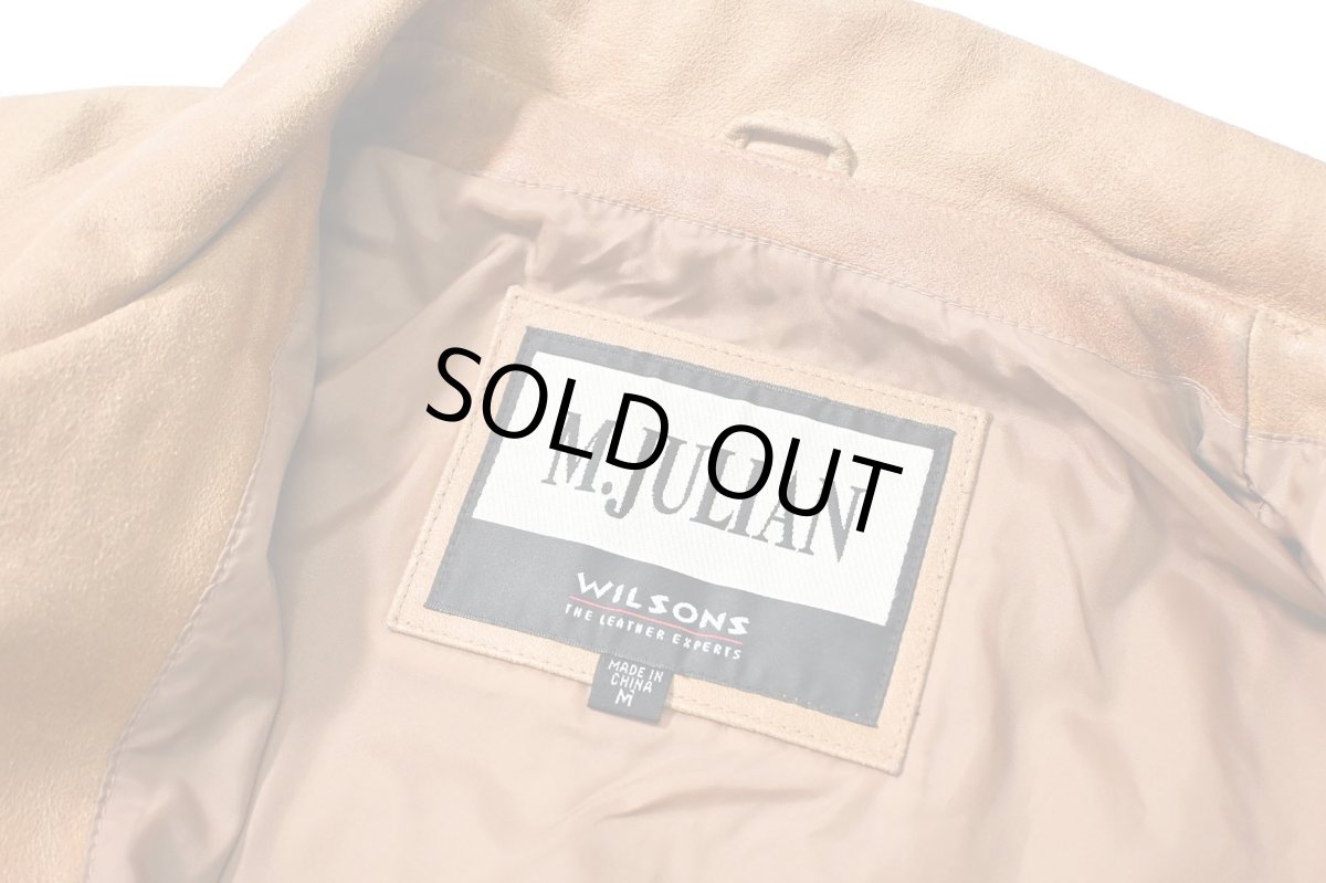 画像6: 80-90s Used Wilsons M.Julian Leather Trucker Jacket (6)