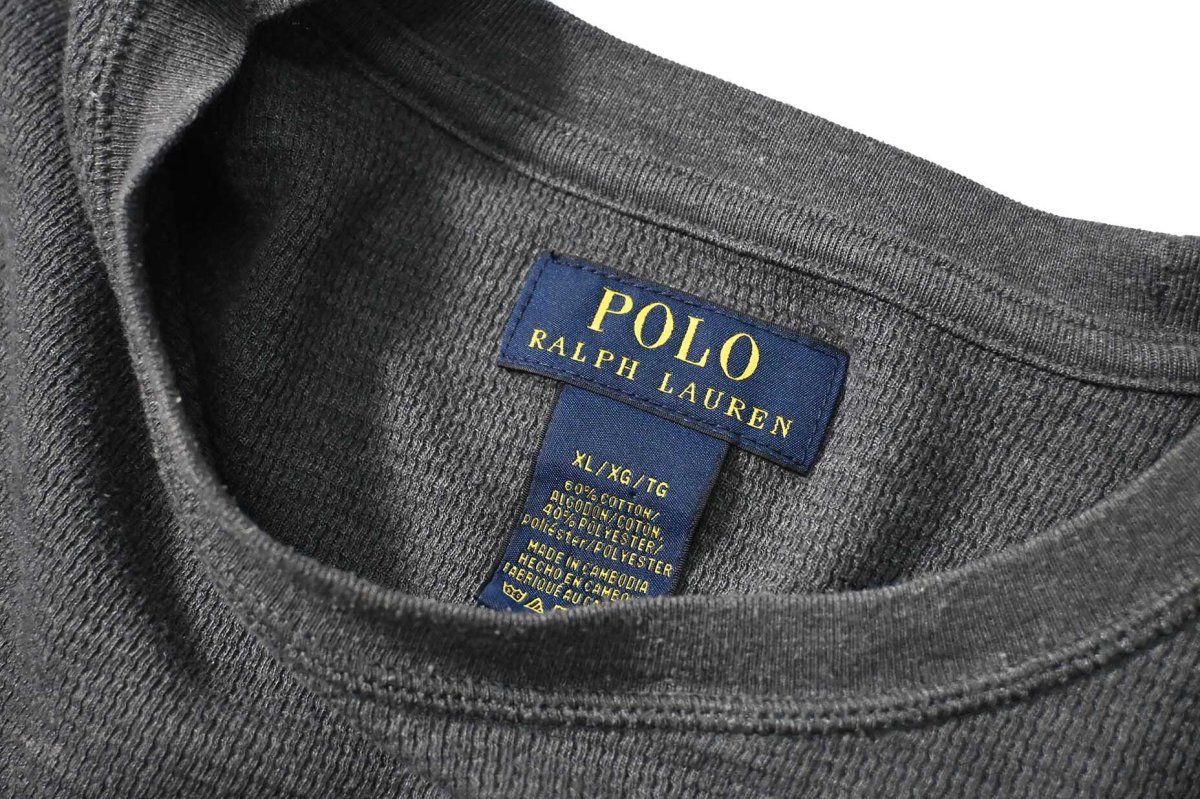 画像4: Used Polo Ralph Lauren L/S Thermal Charcoal (4)