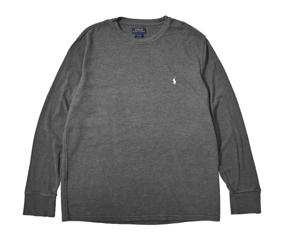 画像1: Used Polo Ralph Lauren L/S Thermal Charcoal (1)