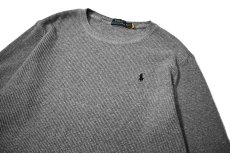 画像2: Used Polo Ralph Lauren L/S Thermal Grey (2)