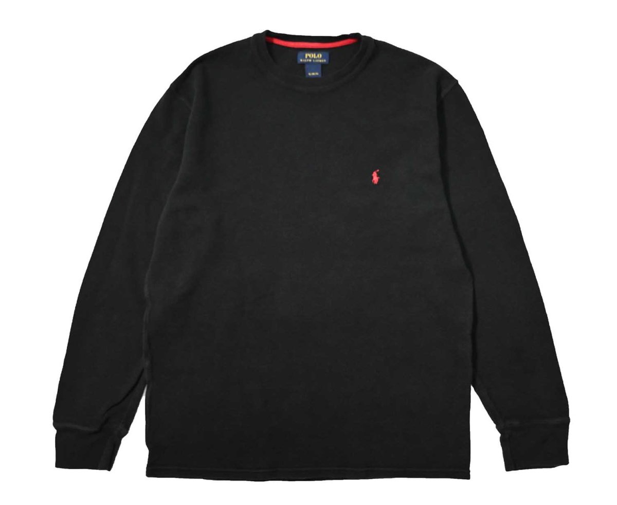 画像1: Used Polo Ralph Lauren L/S Thermal Black (1)