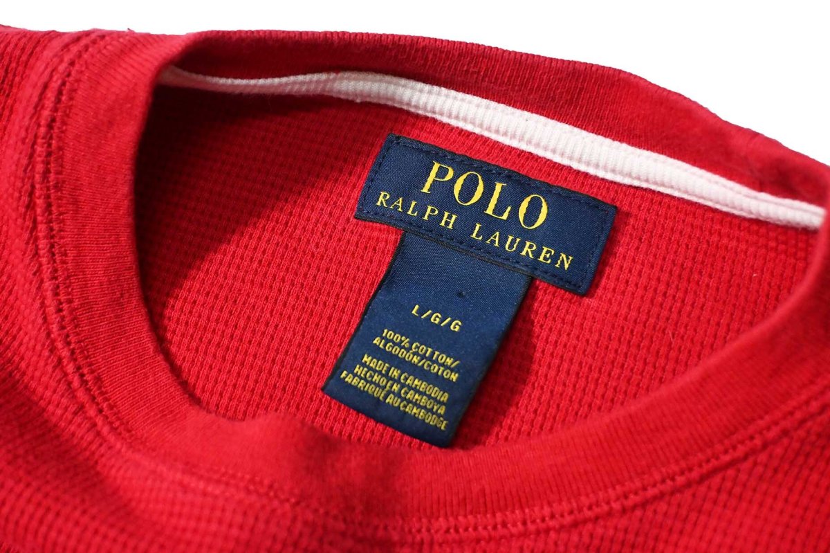 画像4: Used Polo Ralph Lauren L/S Thermal Red (4)