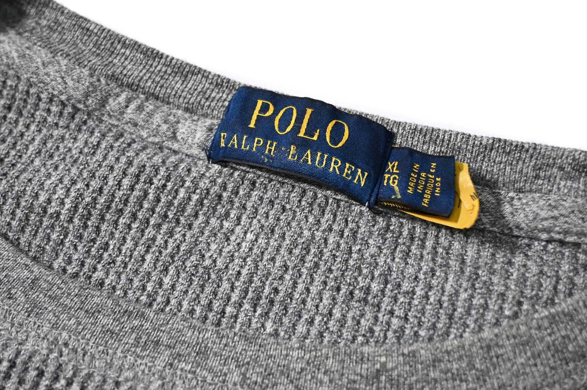 画像4: Used Polo Ralph Lauren L/S Thermal Grey (4)