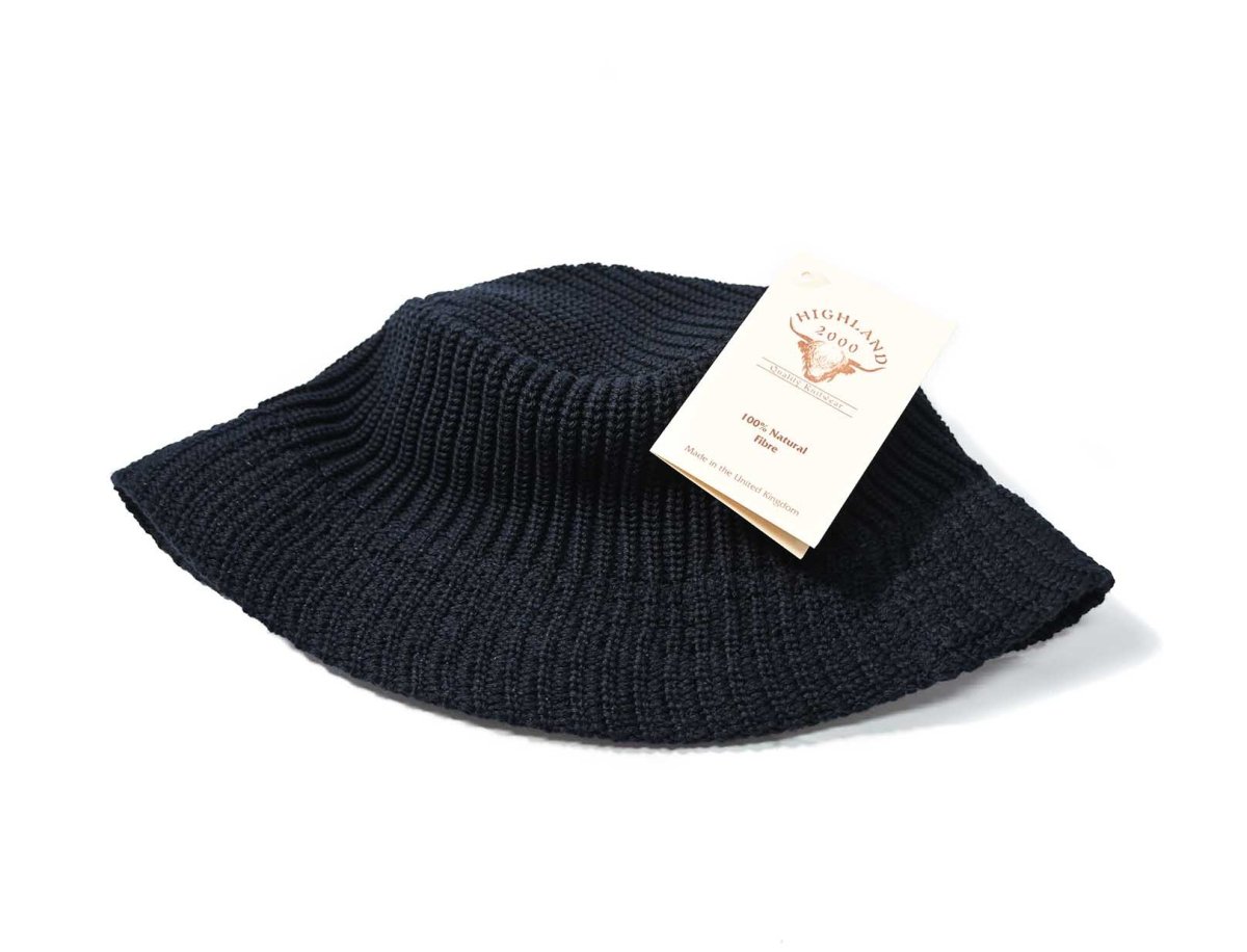 画像1: Highland 2000  Cotton Knit Bucket Hat Navy (1)