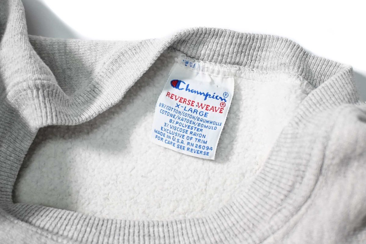 画像4: 90s Used Champion Reverse Weave Sweat Shirt "Merrimack" made in USA 両面プリント (4)