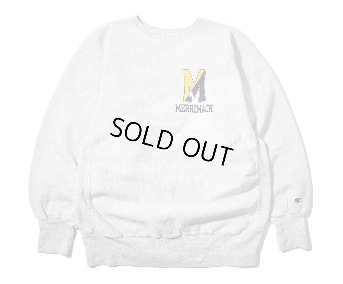 画像1: 90s Used Champion Reverse Weave Sweat Shirt "Merrimack" made in USA 両面プリント (1)