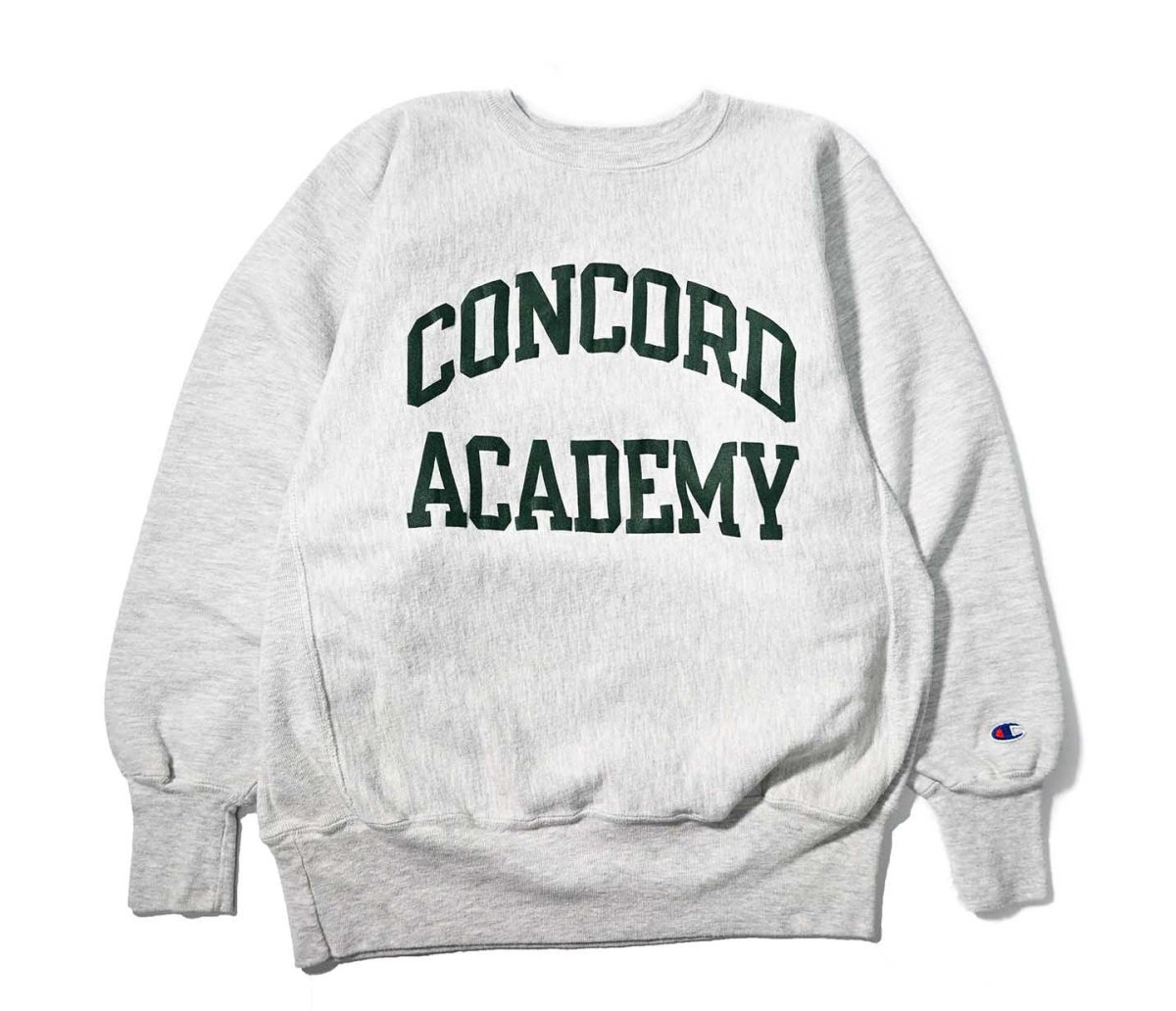 画像1: 90s Used Champion Reverse Weave Sweat Shirt "Concord Academy" made in USA (1)