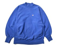 画像1: 90s Used Champion Reverse Weave Mock Neck Raglan Sleeve Sweat Shirt made in USA (1)