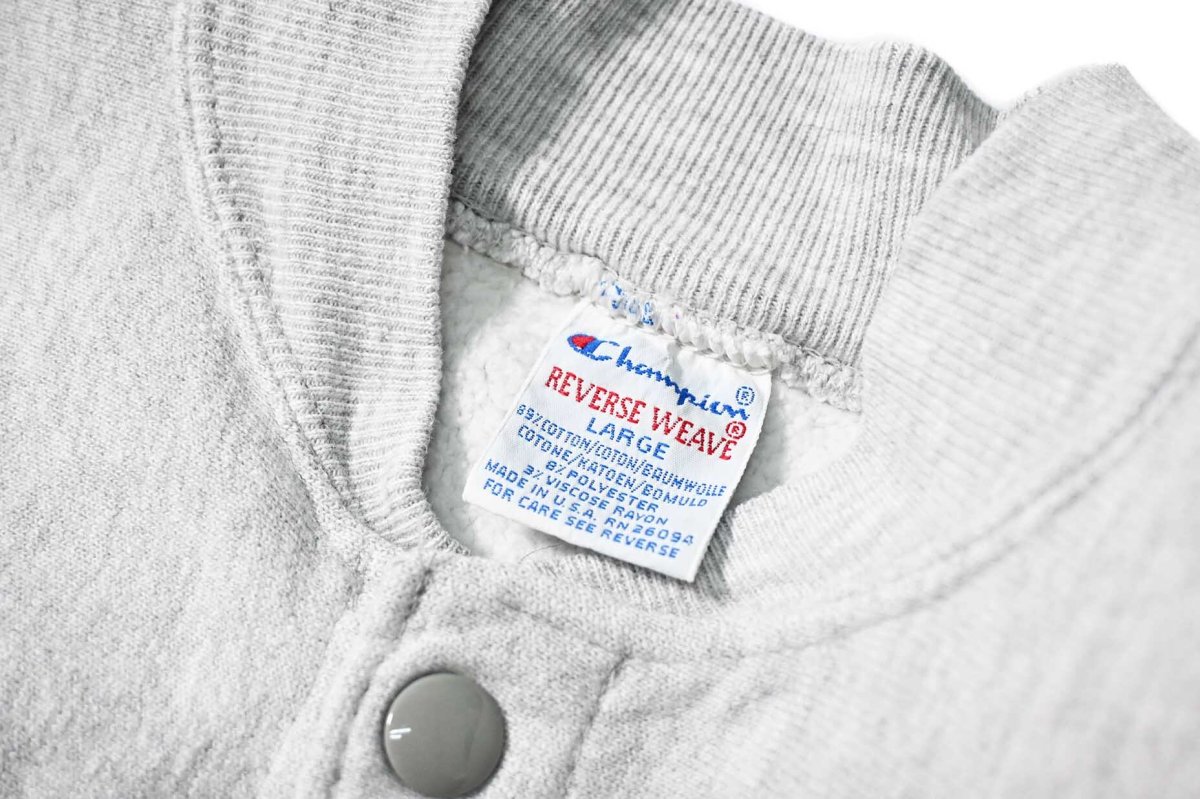 画像4: 90s Used Champion Reverse Weave Snap Cardigan "Oakland Athletics" made in USA (4)