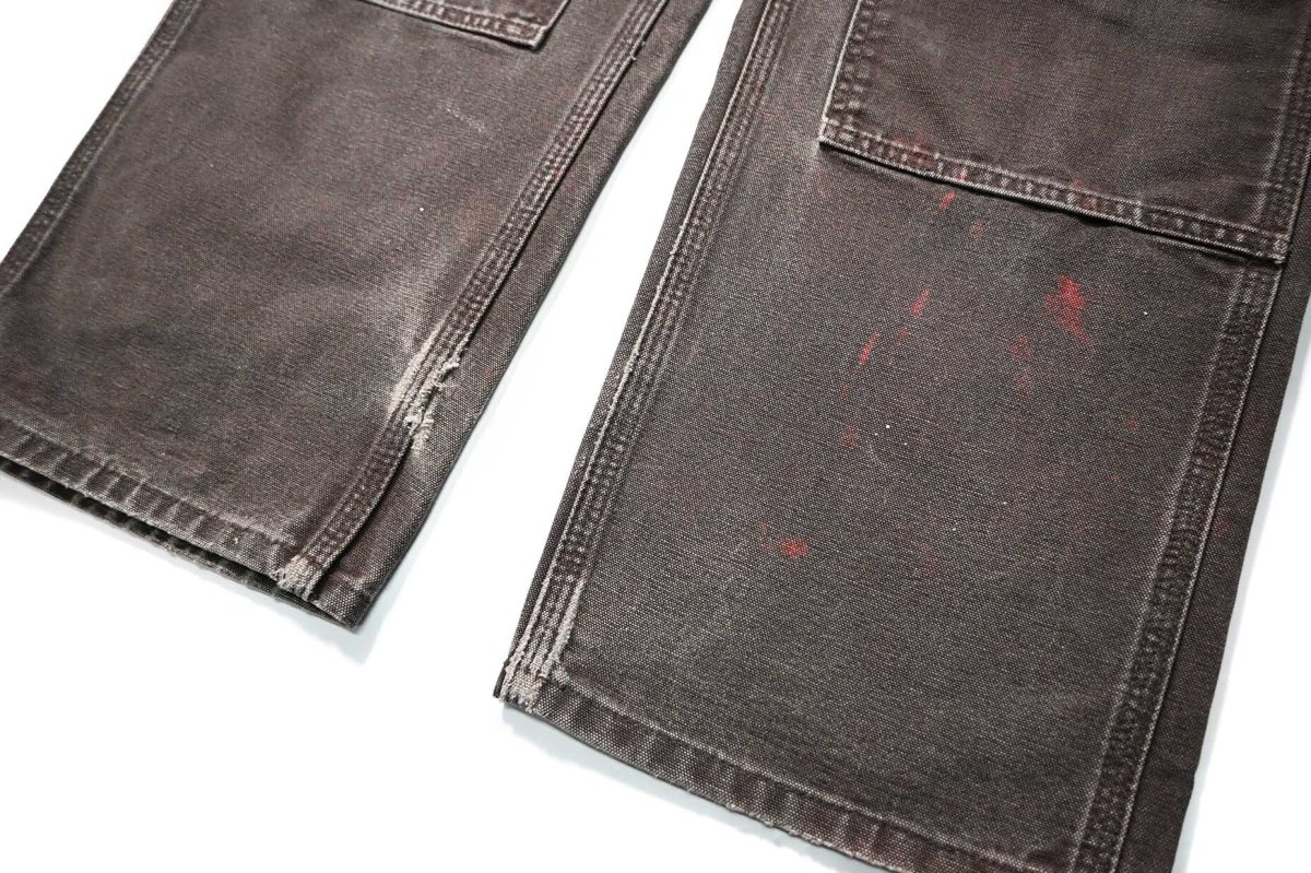 画像3: 16' Used Carhartt Duck Double Knee Carpenter Pants Dark Brown カーハート (3)