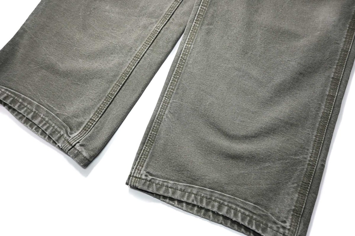 画像3: 16' Used Carhartt Duck Carpenter Pants Moss カーハート (3)