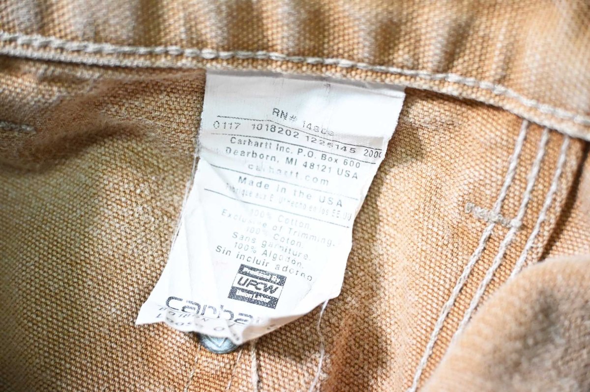 画像8: 17' Used Carhartt Duck Double Knee Carpenter Pants Brown made in USA カーハート (8)