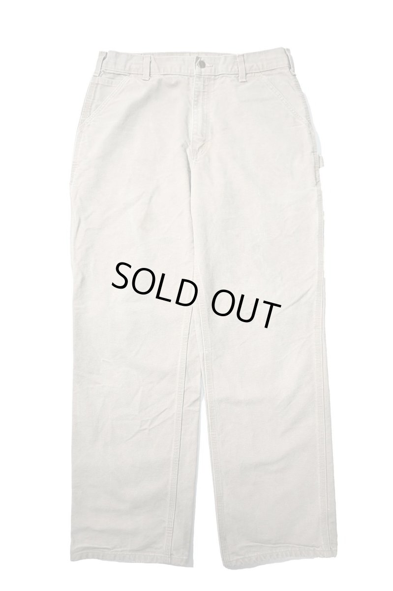 画像1: 19' Used Carhartt Duck Carpenter Pants Desert カーハート (1)