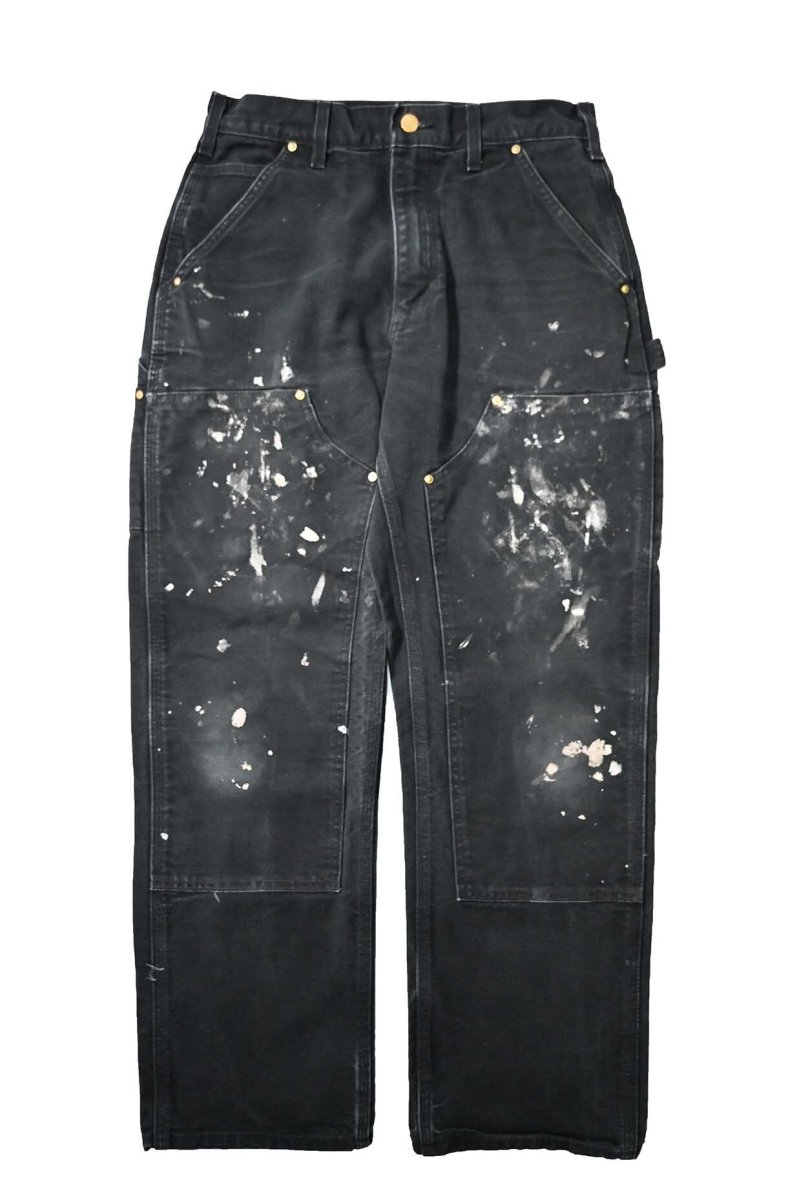画像1: 09' Used Carhartt Duck Double Knee Carpenter Pants Black made in USA カーハート (1)