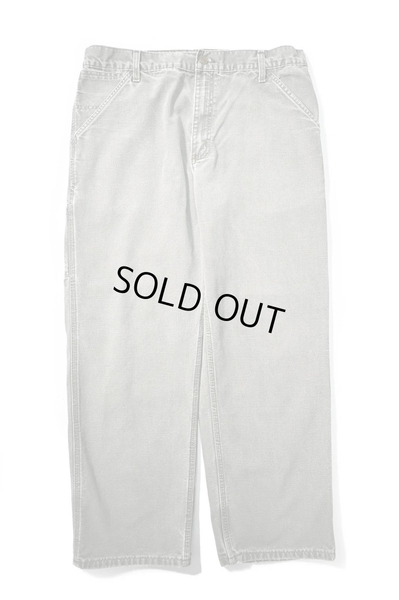 画像1: 00' Used Carhartt Duck Carpenter Pants Moss カーハート (1)
