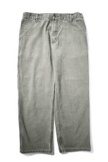 画像1: 00' Used Carhartt Duck Carpenter Pants Moss カーハート (1)