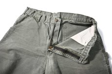 画像5: 16' Used Carhartt Duck Carpenter Pants Moss カーハート (5)