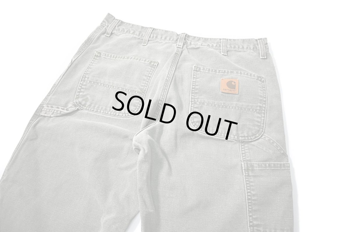 画像4: 00' Used Carhartt Duck Carpenter Pants Moss カーハート (4)