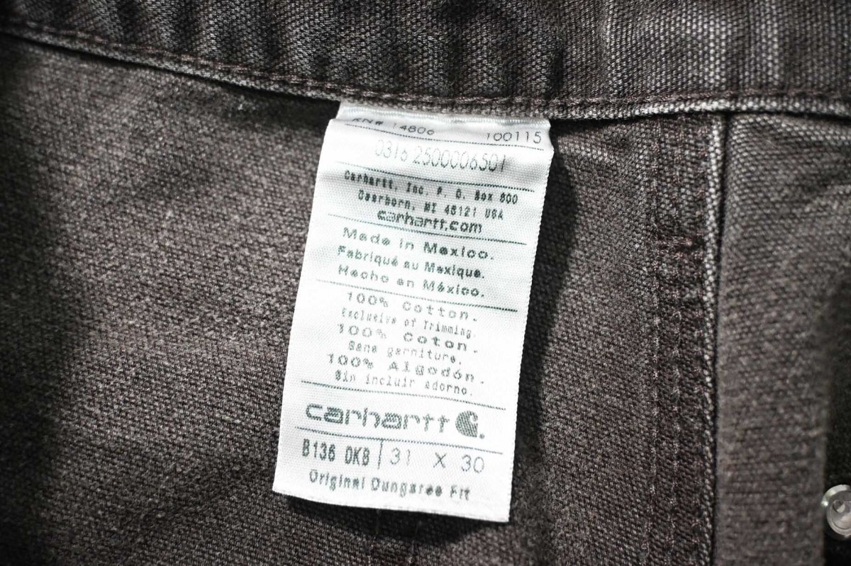 画像7: 16' Used Carhartt Duck Double Knee Carpenter Pants Dark Brown カーハート (7)