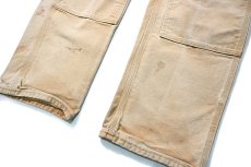 画像3: 17' Used Carhartt Duck Double Knee Carpenter Pants Brown made in USA カーハート (3)