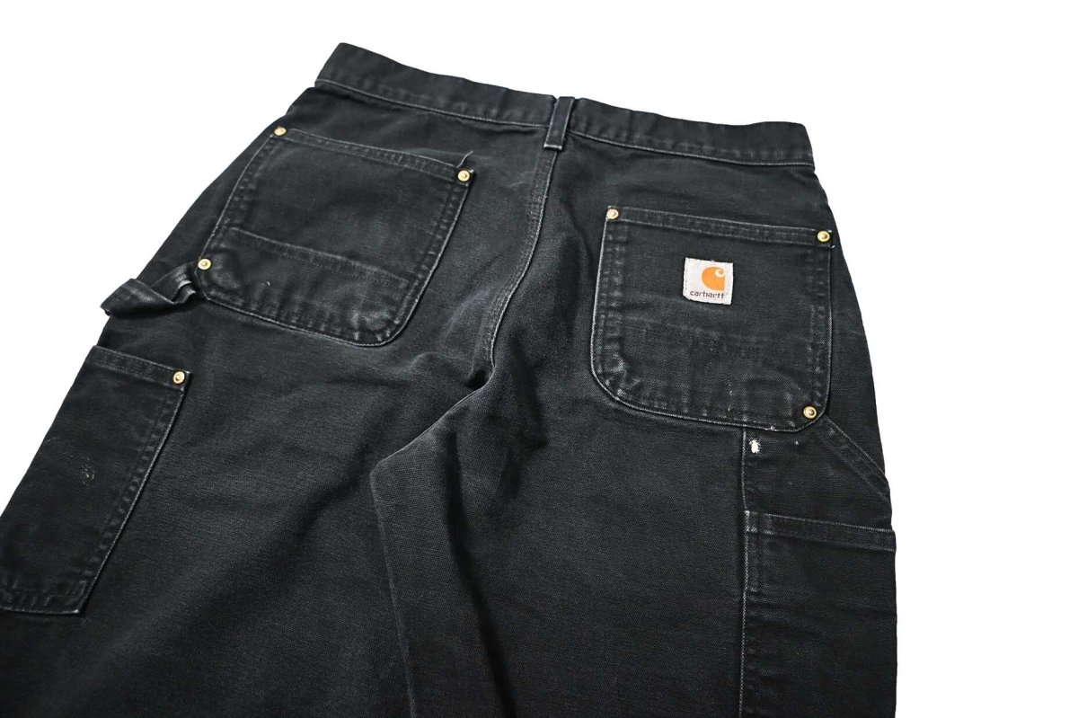 画像5: 09' Used Carhartt Duck Double Knee Carpenter Pants Black made in USA カーハート (5)