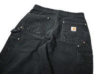 画像5: 09' Used Carhartt Duck Double Knee Carpenter Pants Black made in USA カーハート (5)