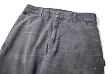 画像2: 12' Used Carhartt Duck Carpenter Pants Petrol Blue カーハート (2)