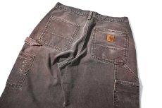 画像5: 16' Used Carhartt Duck Double Knee Carpenter Pants Dark Brown カーハート (5)