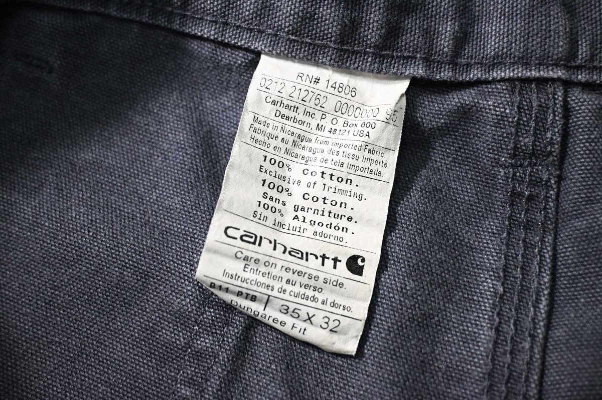 画像6: 12' Used Carhartt Duck Carpenter Pants Petrol Blue カーハート (6)