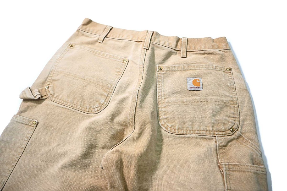 画像5: 17' Used Carhartt Duck Double Knee Carpenter Pants Brown made in USA カーハート (5)