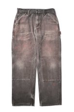 画像1: 16' Used Carhartt Duck Double Knee Carpenter Pants Dark Brown カーハート (1)