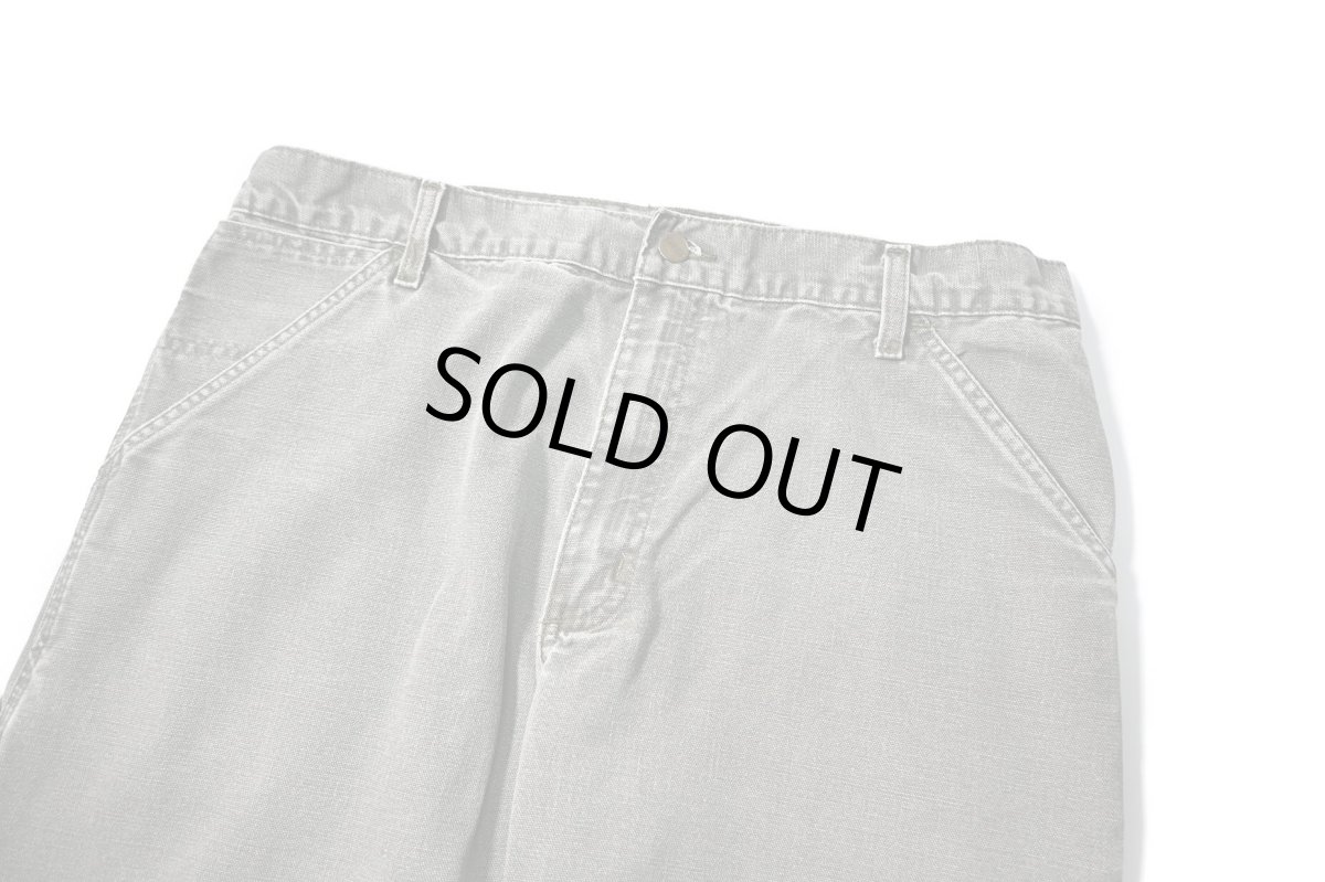 画像2: 00' Used Carhartt Duck Carpenter Pants Moss カーハート (2)