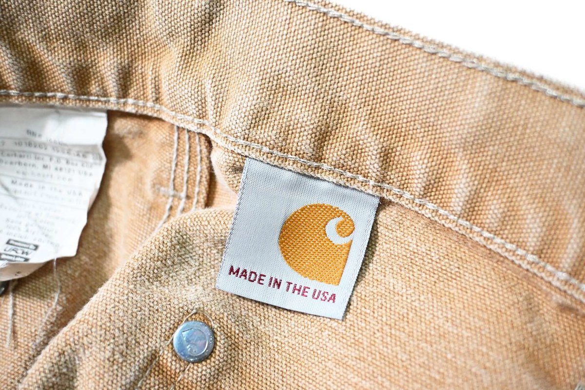画像7: 17' Used Carhartt Duck Double Knee Carpenter Pants Brown made in USA カーハート (7)