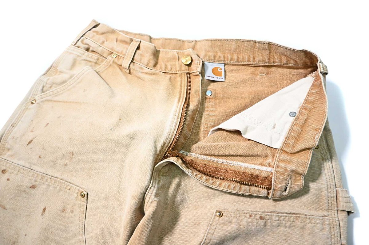 画像6: 17' Used Carhartt Duck Double Knee Carpenter Pants Brown made in USA カーハート (6)