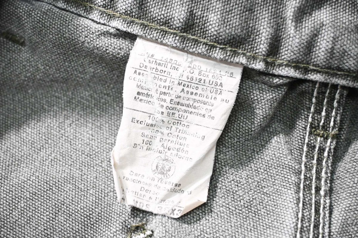 画像6: 00' Used Carhartt Duck Carpenter Pants Moss カーハート (6)