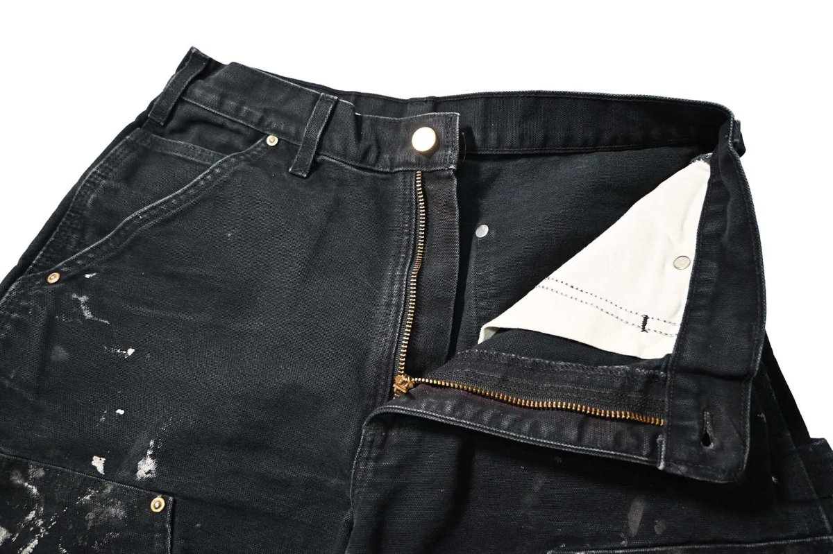 画像6: 09' Used Carhartt Duck Double Knee Carpenter Pants Black made in USA カーハート (6)