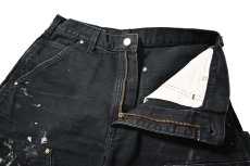 画像6: 09' Used Carhartt Duck Double Knee Carpenter Pants Black made in USA カーハート (6)