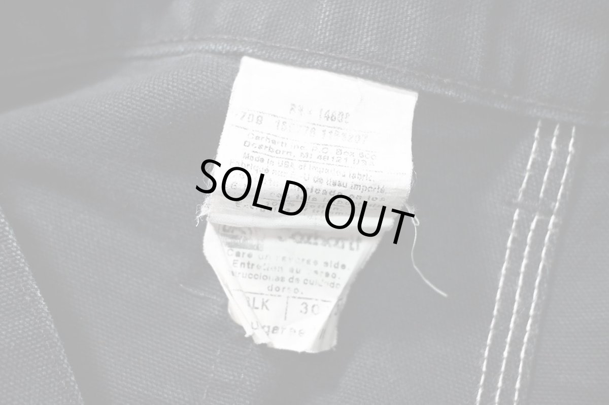 画像7: 09' Used Carhartt Duck Double Knee Carpenter Pants Black made in USA カーハート (7)