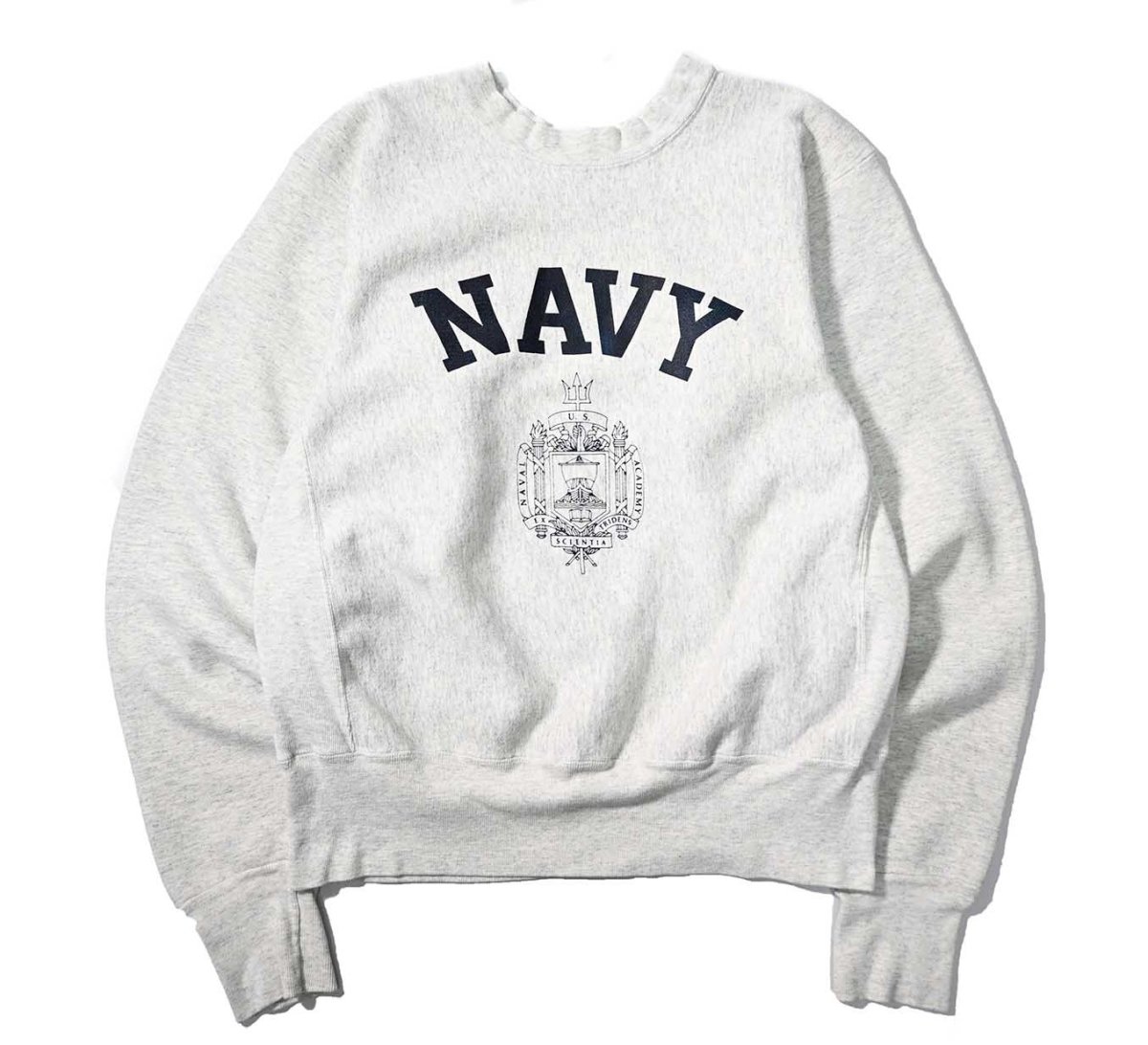 画像1: 90-00s Used USNA Sweat Shirt made in USA (1)