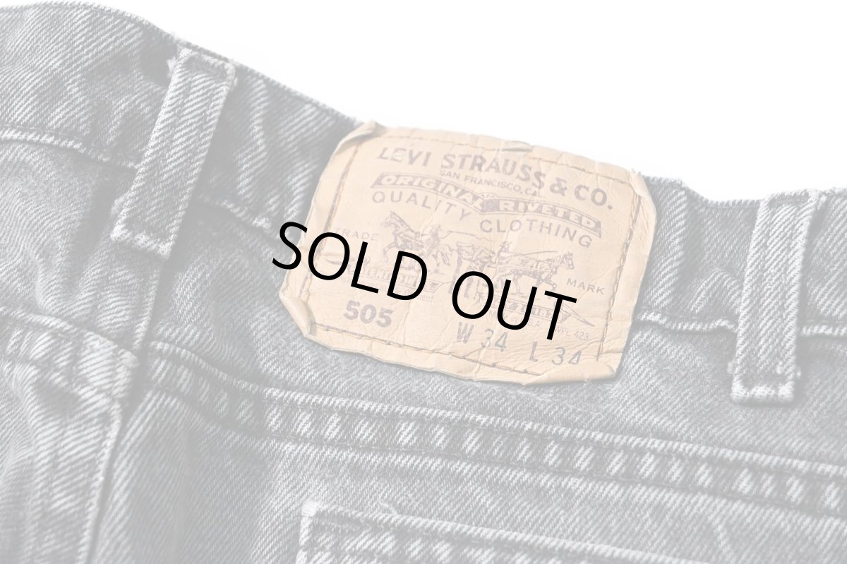 画像5: 80-90s Used Levi's 505 Denim Pants Black made in USA リーバイス (5)