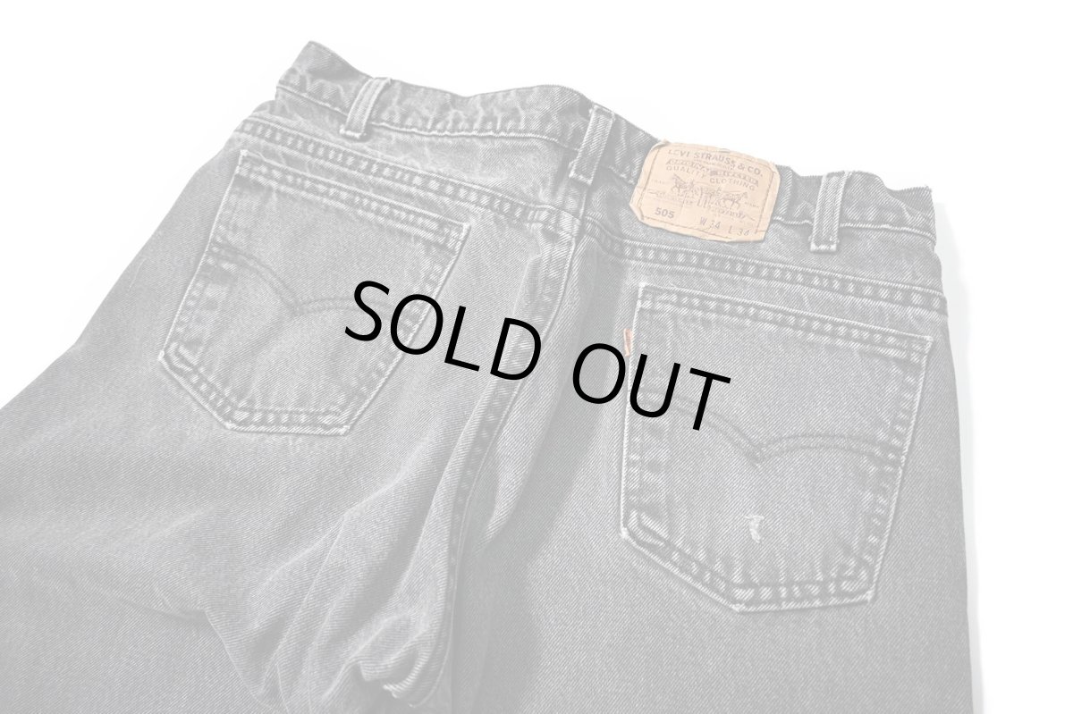 画像4: 80-90s Used Levi's 505 Denim Pants Black made in USA リーバイス (4)
