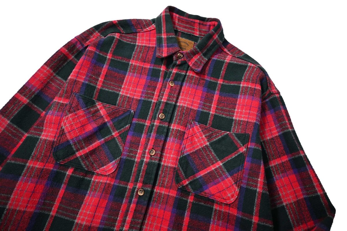 画像2: 90-00s Used St John's Bay Heavy Flannel Shirt (2)
