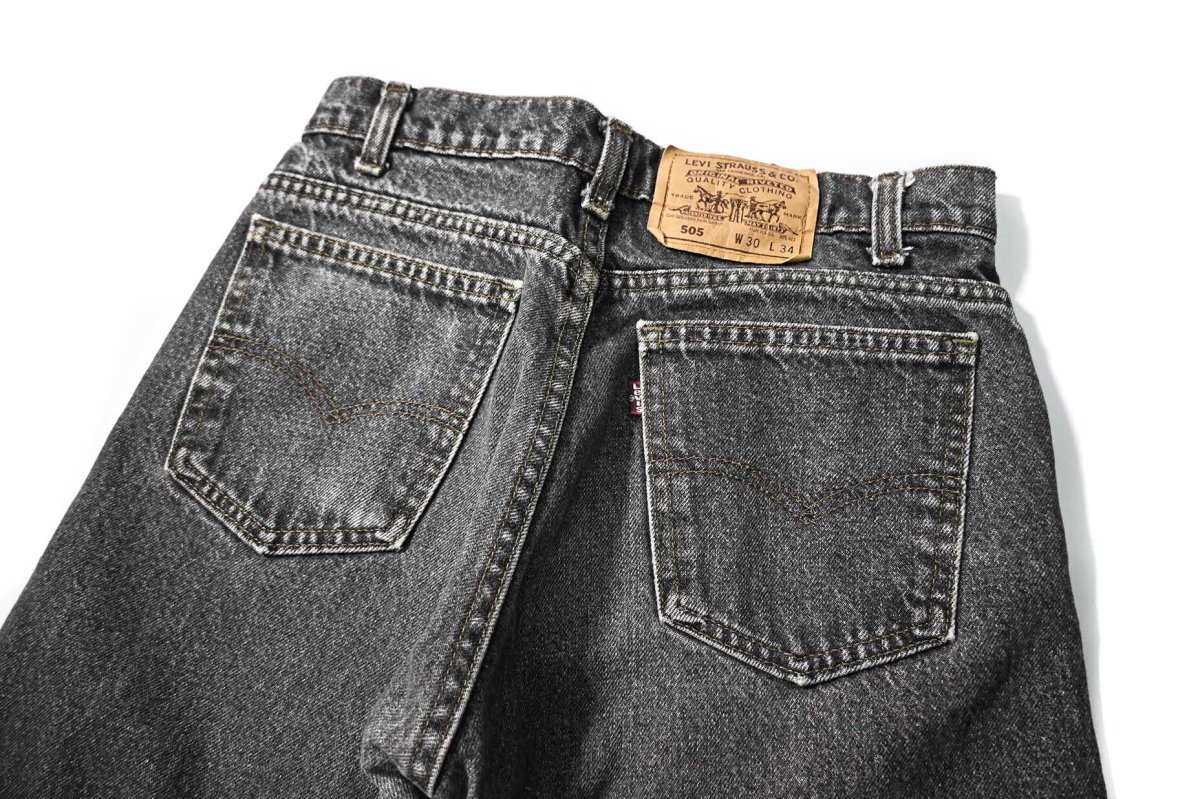 画像4: 92' Used Levi's 505 Denim Pants Black made in USA リーバイス 先染め (4)