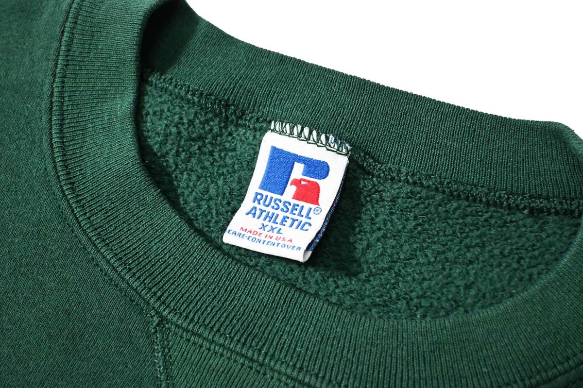 画像4: 90s Used Russell Athletic Blank Sweat Shirt Green made in USA (4)