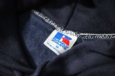 画像4: 80s Deadstock Russell Athletic Blank Sweat Hoodie Navy made in USA (4)