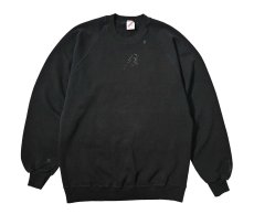 画像1: 80-90s Used Jerzees Raglan Sleeve Blank Sweat Shirt Black made in USA (1)