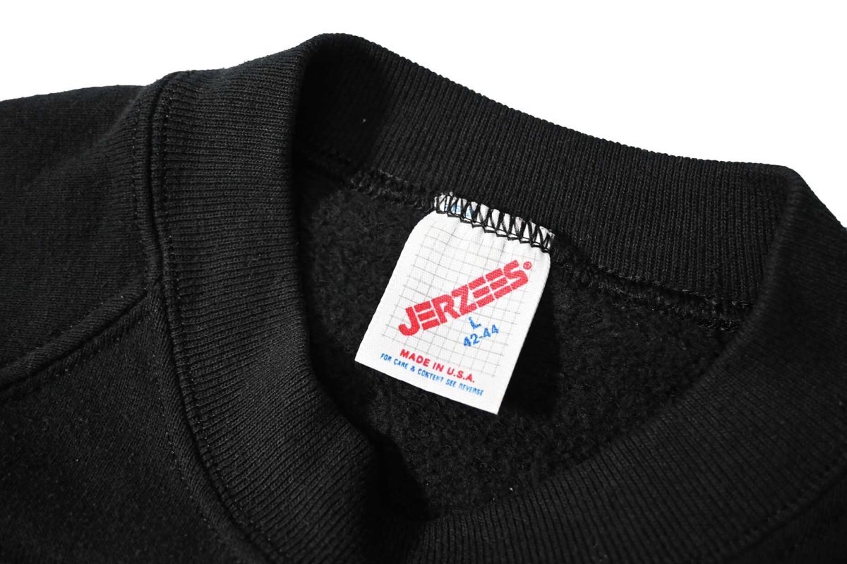 画像4: 80-90s Used Jerzees Raglan Sleeve Blank Sweat Shirt Black made in USA (4)