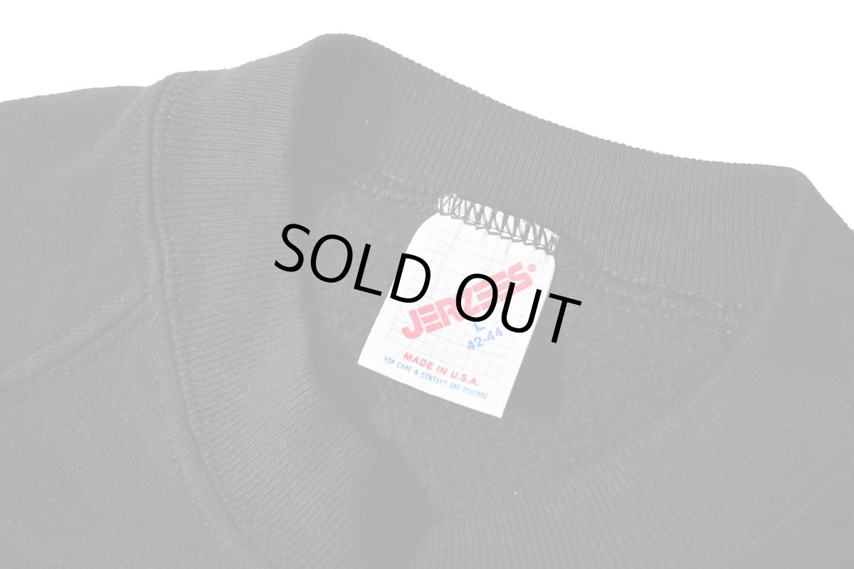 画像4: 80-90s Used Jerzees Raglan Sleeve Blank Sweat Shirt Black made in USA (4)